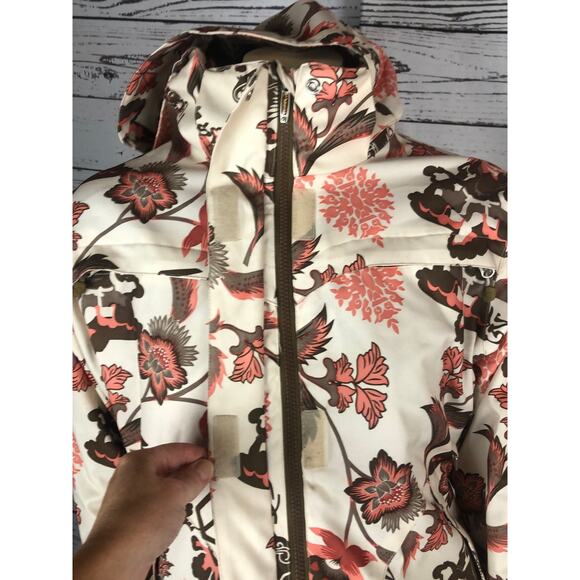 Liquid Boardwear ski jacket in cream & floral with removable hood size XS - Picture 6 of 16
